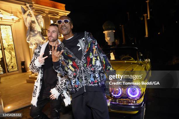 Philipp Plein and Snoop Dogg attend the Philipp Plein x Snoop Dogg sneaker unveiling at Private Residence on December 05, 2022 in Bel Air, California.