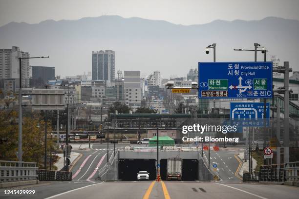 City of Chuncheon, the home to the Legoland Korea theme park, in Gangwon Province, South Korea, on Tuesday, Nov. 22, 2022. The default by Legolands...