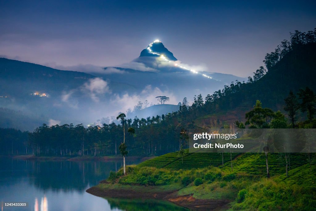 Sripada Rao A night view of Sri Pada on January 9 in Maskeliya, Sri Lanka. Adam's ...
