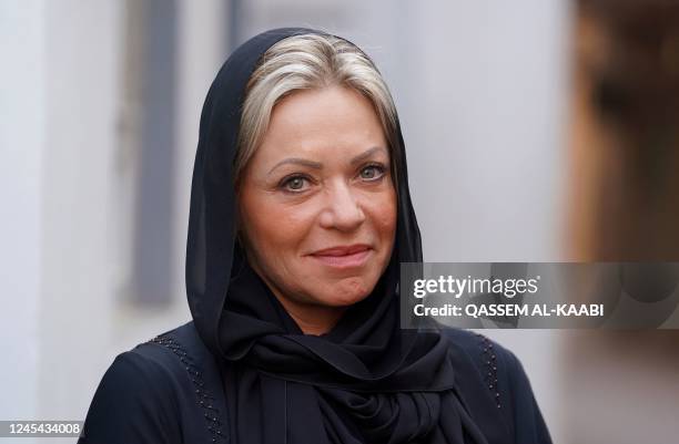 Jeanine Hennis-Plasschaert, head of the United Nations Iraq mission, is pictured following a meeting with Iraq's Grand Ayatollah Ali Sistani and UN...