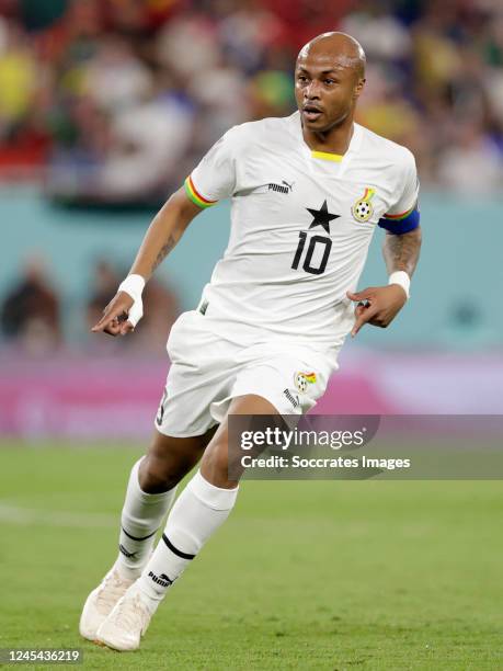 Andre Ayew of Ghana during the World Cup match between Portugal v Ghana at the Stadium 974 on November 24, 2022 in Doha Qatar