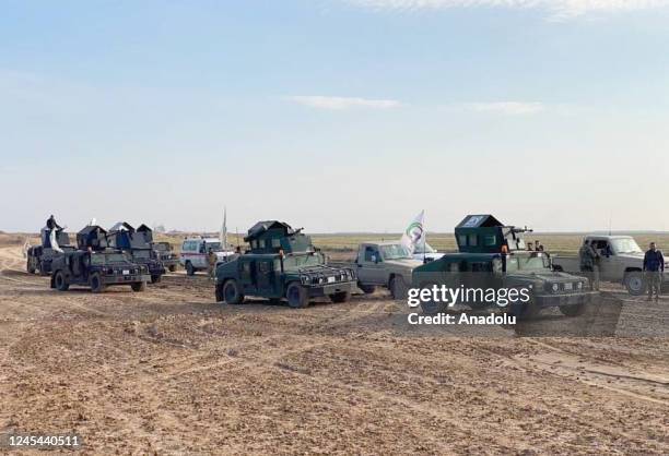 Iraqi forces launches an operation against the terrorist organization Daesh in the south of Kirkuk, Iraq on December 07, 2022.