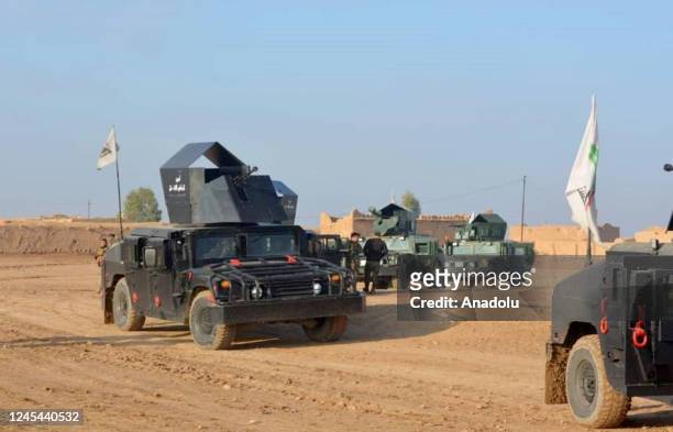 Iraqi forces launches an operation against the terrorist organization Daesh in the south of Kirkuk, Iraq on December 07, 2022.