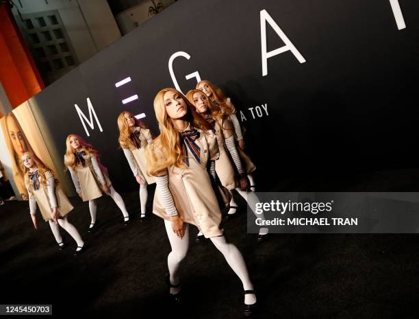 General view of the red carpet at the premiere of Universal Pictures "M3GAN" at the TCL Chinese Theatre in Hollywood, California, on December 7, 2022.