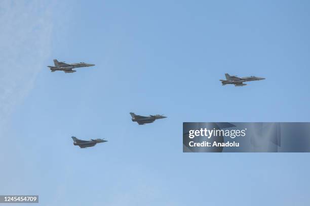 Kuwait and French Army attend the joint military exercise called ''Pearl of the West 2022'' in Udayri Region of Kuwait on December 08, 2022.