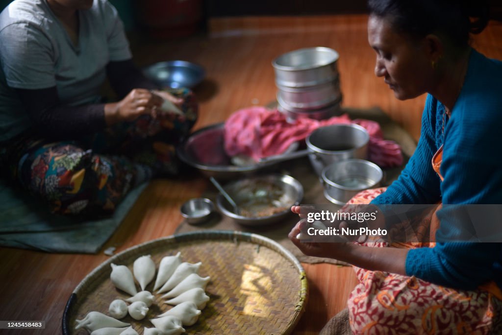 Yomari Lesson A woman makes Yomari during Yomari Punhi in Kathmandu, Nepal on... News ...