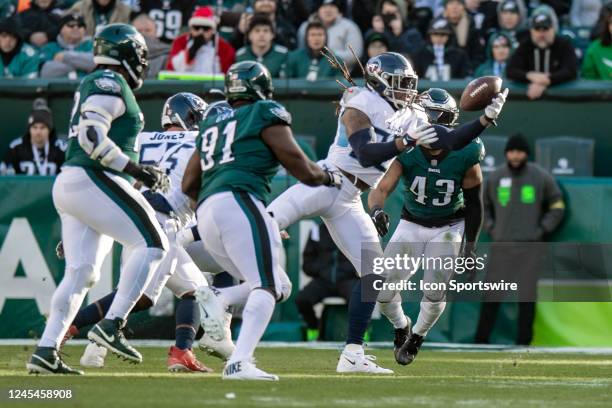 Tennessee Titans running back Derrick Henry during the National Football League game between the Tennessee Titans and Philadelphia Eagles on December...