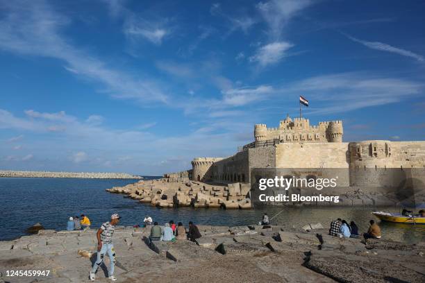 The Citadel of Qaitbay in Alexandria, Egypt, on Tuesday, Dec. 6, 2022. Annual inflation in urban parts of Egypt accelerated at its fastest pace in...