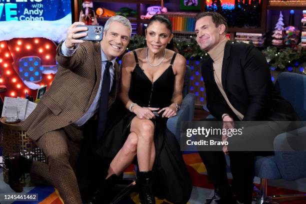 Episode 19201 -- Pictured: Andy Cohen, Bethenny Frankel, Jeff Lewis --