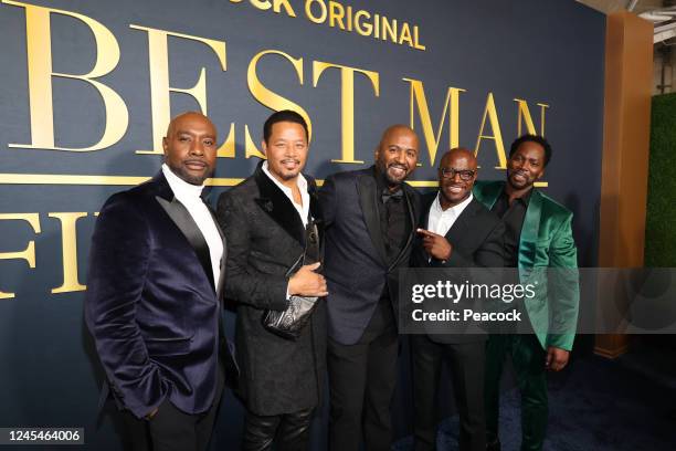 The Best Man: The Final Chapters Premiere Event -- Pictured: Morris Chestnut, Terrence Howard, Malcolm D. Lee, Taye Diggs, Harold Perrineau at the...