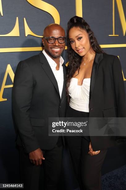 The Best Man: The Final Chapters Premiere Event -- Pictured: Taye Diggs, Apryl Jones at the Hollywood Athletic Club on December 7, 2022 --