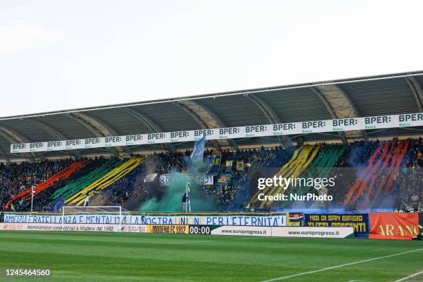 Alberto Braglia stadium, Modena, Italy, April 01, 2023, Fans of Cittadella  during Modena FC vs AS Cittadella - Italian soccer Serie B match Stock  Photo - Alamy