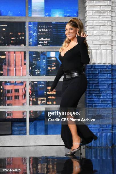 The Late Show with Stephen Colbert and guest Mariah Carey during Wednesdays December 7, 2022 show.