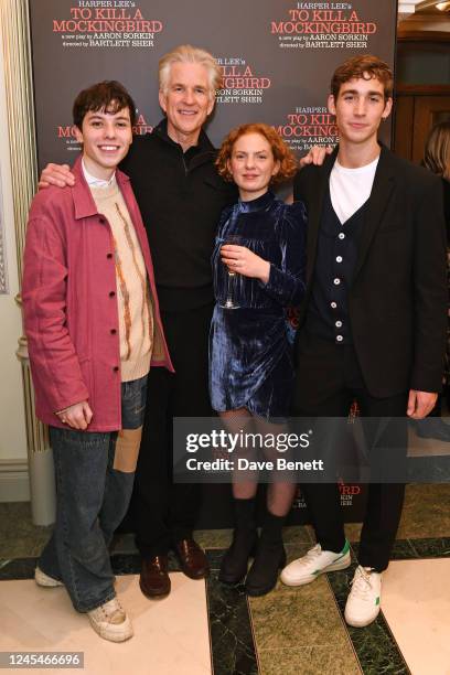 Ellis Howard, Matthew Modine, Anna Munden and Sam Mitchell attend the Gala Performance after party for the new cast of "To Kill A Mockingbird" at The...