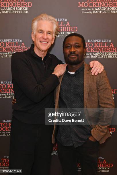 Matthew Modine and Jude Owusu attend the Gala Performance after party for the new cast of "To Kill A Mockingbird" at The Gielgud Theatre on December...