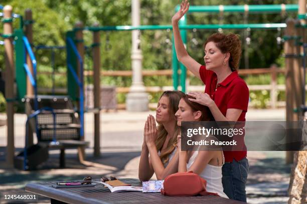 Chapter 3: Royce Episode 103 -- Pictured: Shannon Dee as Sherri, Hannah Strauss as Jackie, Melinda McGraw as Audrey Munson --