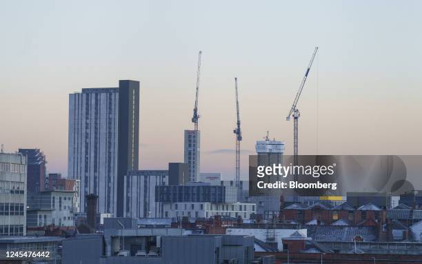 Skyscrapers on the skyline in central Manchester, UK, on Thursday, Dec 8, 2022. The Centre for Cities think-tank estimates that Manchester's GDP is...