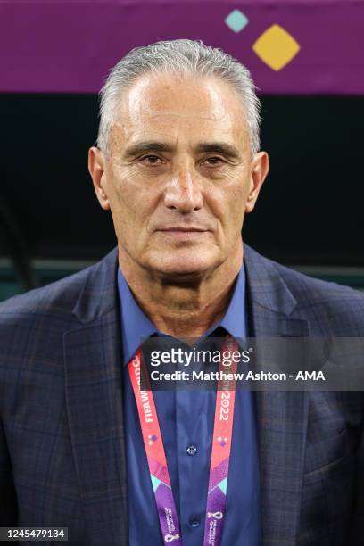 Tite the head coach / manager of Brazil during the FIFA World Cup Qatar 2022 quarter final match between Croatia and Brazil at Education City Stadium...