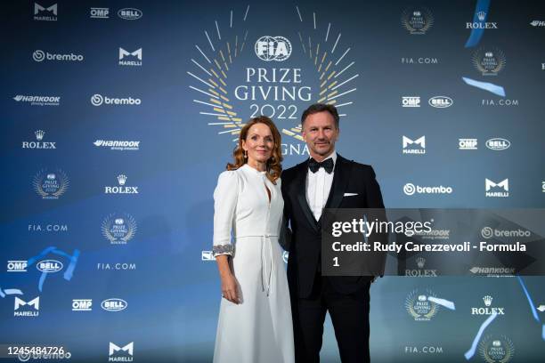 Christian Horner and Geri Halliwell during the FIA Prize Giving at Bologna Fiere on December 9, 2022 in Bologna, Italy.