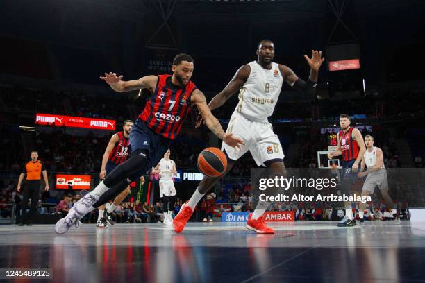 Pierria Henry, #7 of Cazoo Baskonia Vitoria Gasteiz in action during the 2022-23 Turkish Airlines EuroLeague Regular Season Round 12 game between...