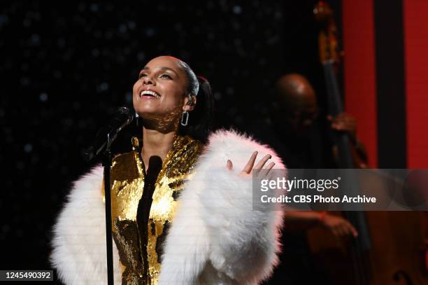 The Late Show with Stephen Colbert and musical guest Alicia Keys during Thursdays December 8, 2022 show.