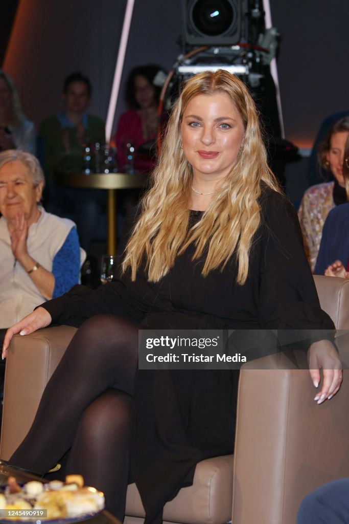 Laura Larsson during the NDR Talk Show at NDR Studios on December 9