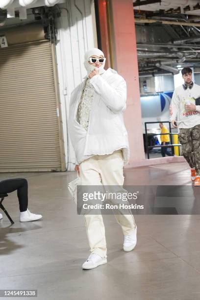 Kyle Kuzma of the Washington Wizards arrives to the arena before the game against the Indiana Pacers on December 9, 2022 at Gainbridge Fieldhouse in...