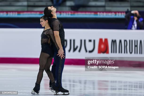 Rebecca Ghilardi and Filippo Ambrosini of Italy competes during DAY1 - PAIRS S.P. ISU Grand Prix of Figure Skating Final Turin 2022 at Palavela.