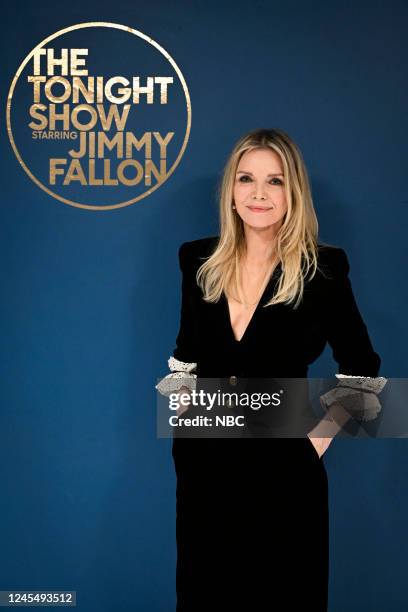 Episode 1761 -- Pictured: Actress Michelle Pfeiffer poses backstage on Wednesday, December 7, 2022 --