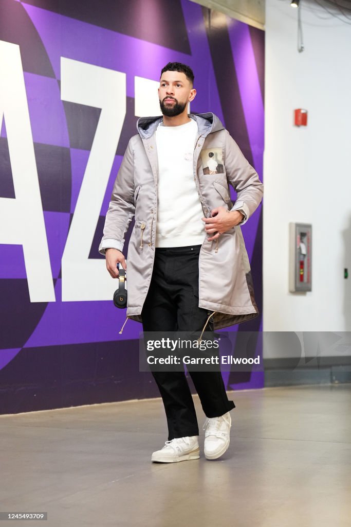 Austin Rivers Wolves Austin Rivers of the Minnesota Timberwolves arrives to the arena ...