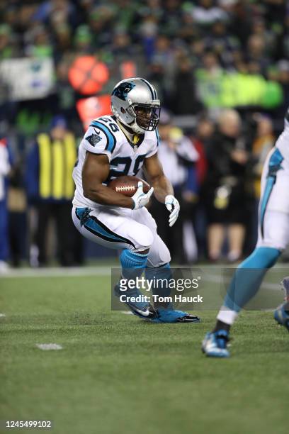 Carolina Panthers running back Jonathan Stewart runs with the ball during an NFL game between the Seattle Seahawks and Carolina Panthers , Sunday,...