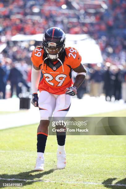 Denver Broncos free safety Bradley Roby during the NFL AFC Championship playoff football game between the Denver Broncos and the New England Patriots...