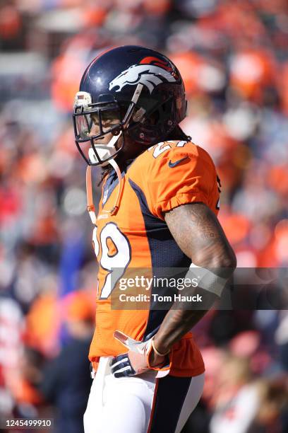 Denver Broncos free safety Bradley Roby in action during an NFL AFC Divisional Playoff football game between the Denver Broncos and the Pittsburgh...