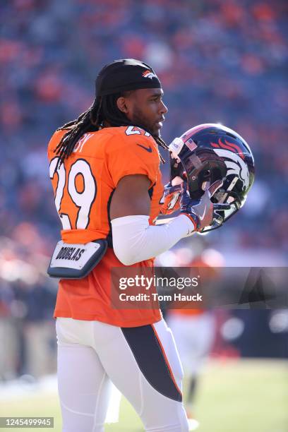 Denver Broncos free safety Bradley Roby during the NFL AFC Championship playoff football game between the Denver Broncos and the New England Patriots...