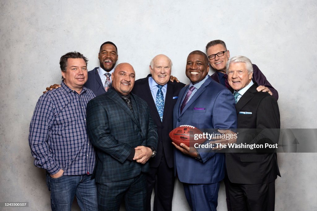 The Fox NFL Sunday pregame show members, from left: producer Bill