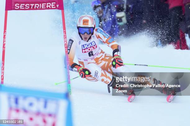 Petra Vlhova of Team Slovakia competes during the Audi FIS Alpine Ski World Cup Women's Giant Slalom on December 10, 2022 in Sestriere, Italy.
