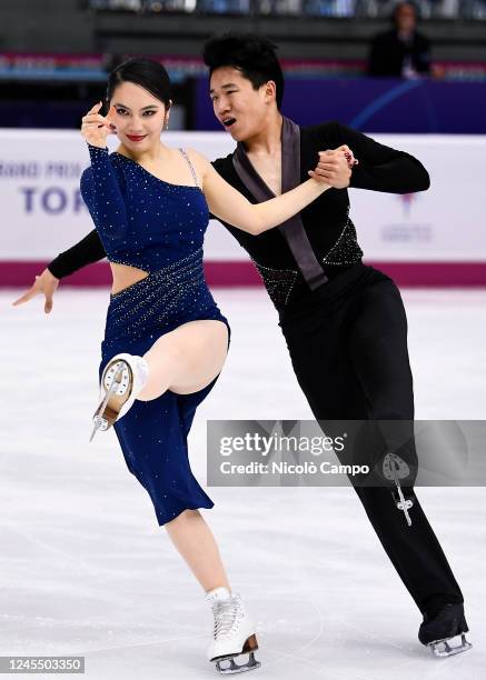 Hannah Lim and Ye Quan of Korea compete in the Junior Ice Dance Rhythm Dance during day two of the ISU Grand Prix of Figure Skating Final.