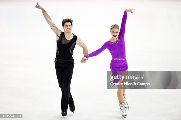 Piper Gilles and Paul Poirier of Canada compete in the Ice Dance Rhythm Dance during day two of the ISU Grand Prix of Figure Skating Final.