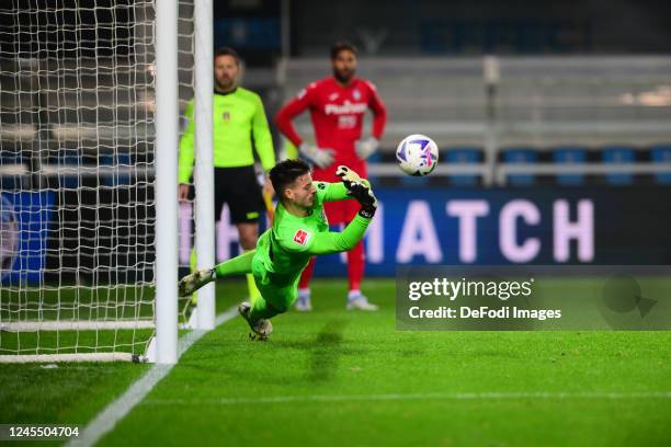 Diant Ramaj of Eintracht Frankfurt save penalty during Atalanta Bergamo-Eintracht Frankfurt, match valid for 25th edition of Trofeo Bortolotti of...