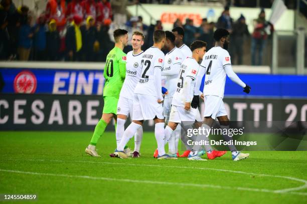 Eintracht Frankfurt celebrate after winning during Atalanta Bergamo-Eintracht Frankfurt, match valid for 25th edition of Trofeo Bortolotti of Tour...