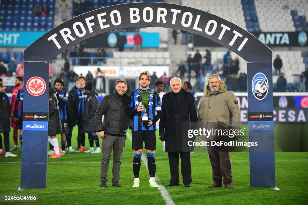 Berat Djimsiti of Atalanta Bergamo received 2nd place trophy during Atalanta Bergamo-Eintracht Frankfurt, match valid for 25th edition of Trofeo...
