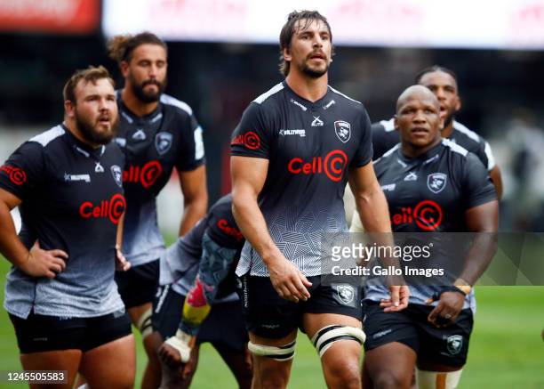 Eben Etzebeth of the Cell C Sharks during the Heineken Champions Cup match between Cell C Sharks and Harlequins at Hollywoodbets Kings Park on...
