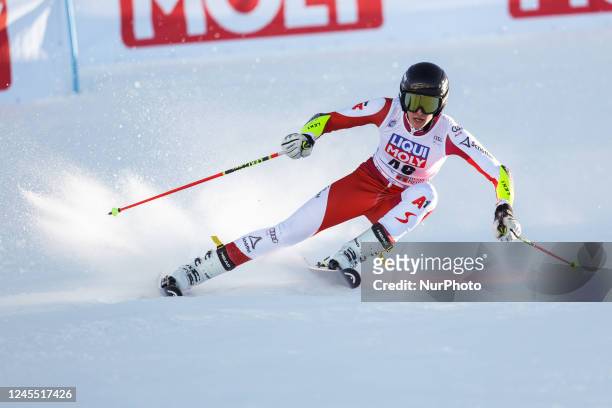 Elisabeth competes in the first run of the Women's Giant Slalom event during Audi FIS Alpine Ski World Cup - Women's Giant Slalom on December 10,...