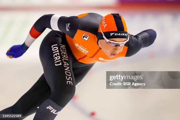 Jutta Leerdam of the Netherlands competing in the Women's A Group 1500m during the ISU Speed Skating World Cup 3 at the Olympic Oval on December 10,...