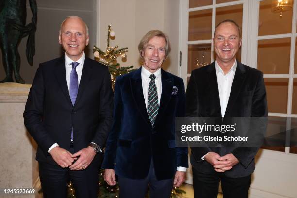 Pieter Nota, Prince Leopold Poldi of Bavaria, Bernhard Kuhnt, BMW, during the 27th Advent benefit concert of BMW Munich branch at Cuvilles Theatre on...