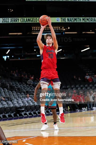 St. Mary's Gaels guard Aidan Mahaney shoots the ball during the Jerry Colangelo Classic college basketball game between the San Diego State Aztecs...