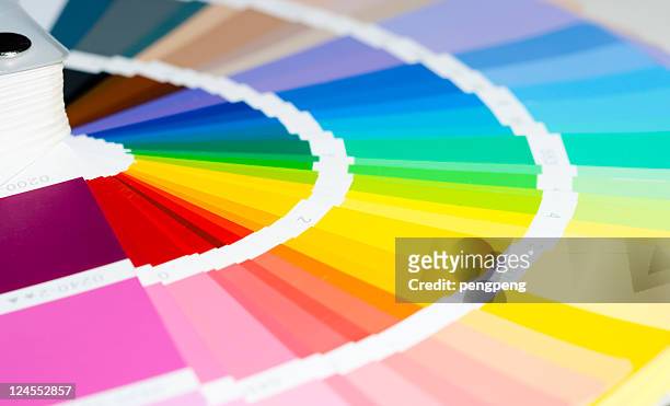 a template from a color swatch with rich colors - color image stockfoto's en -beelden