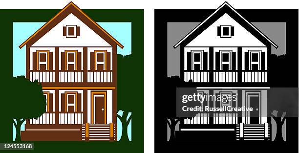 rustic house - rustic door stock illustrations