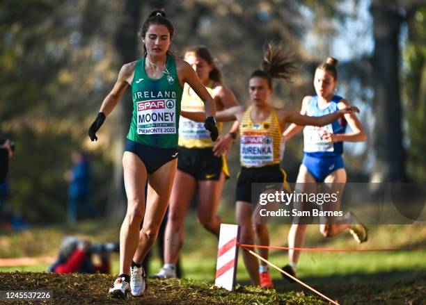 Piemonte , Italy - 11 December 2022; Laura Mooney of Ireland, competing in the U23 Women's 6500m during the SPAR European Cross Country Championships...