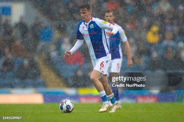 Tyler Morton of Blackburn Rovers during the Sky Bet Championship match between Blackburn Rovers and Preston North End at Ewood Park, Blackburn on...